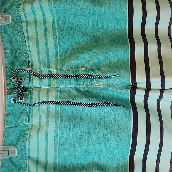 Billabong Swim Trunks Swimming Shorts Men's Size Large Green/White NICE!! - Picture 5 of 9